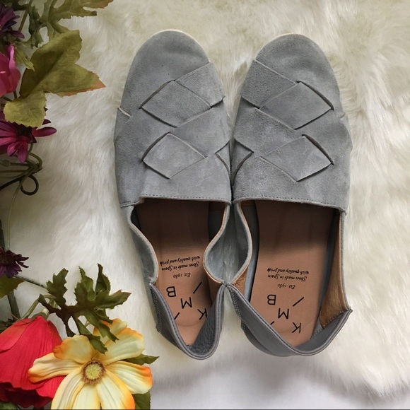 Anthropologie Shoes - Anthropologie KMB Gray Suede Fold-Back Flats (37)